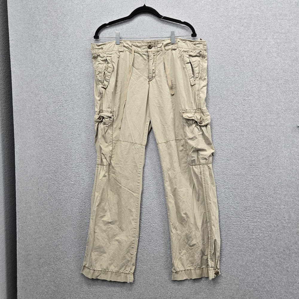 Polo Jeans Co. Ralph Lauren Women Pants 14 Beige Cargo Outdoor Utility READ